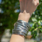 18K Gold PVD Dont let Hard Days Win Engraved Bangle Bracelet: Stainless WJW