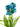 27" Artificial 3-D printed Soft Touch Parrot Tulip: Rustic Blue Angel Isabella
