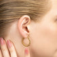 18K Gold PVD Stainless Steel Circle Ball Hoop Earrings: Gold WJW