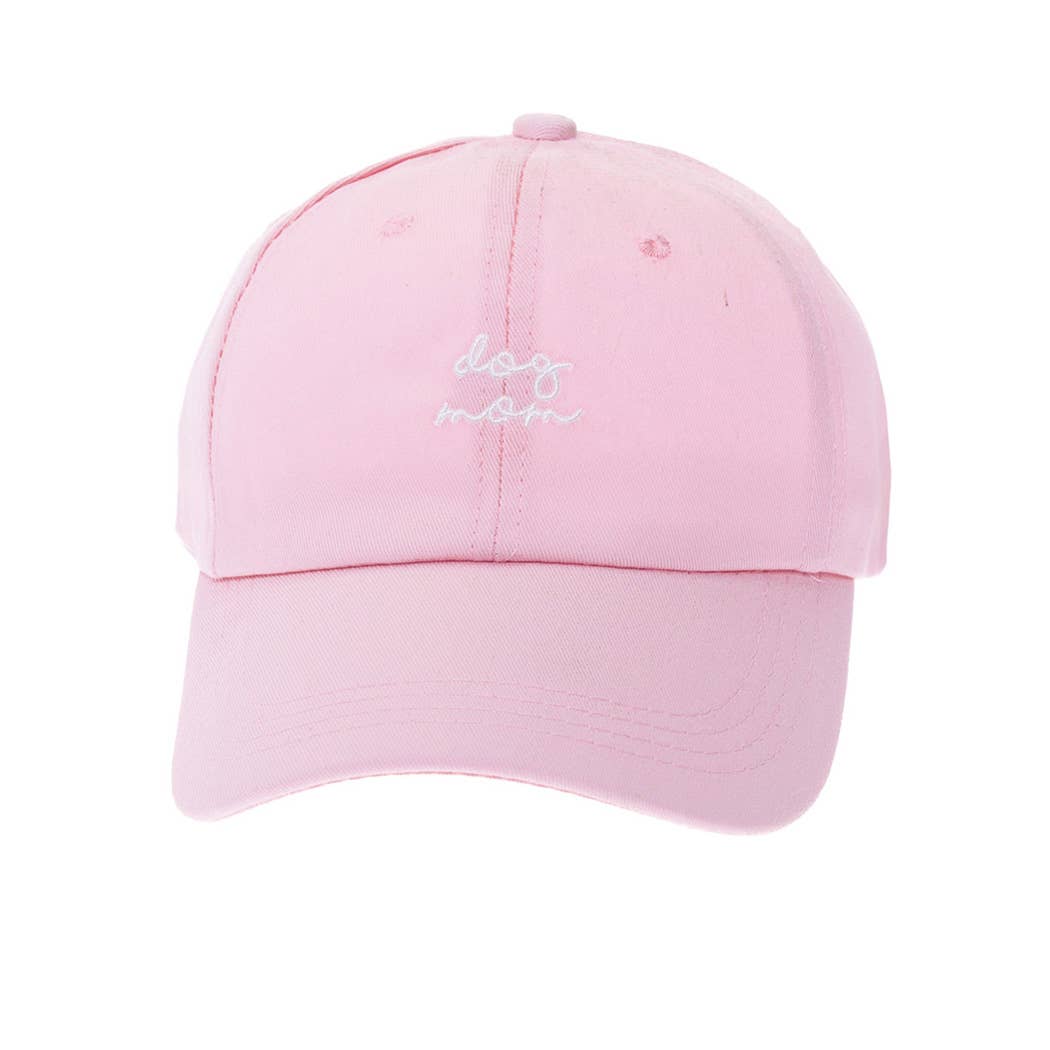 Dog mom script baseball cap: Black / ONE SIZE