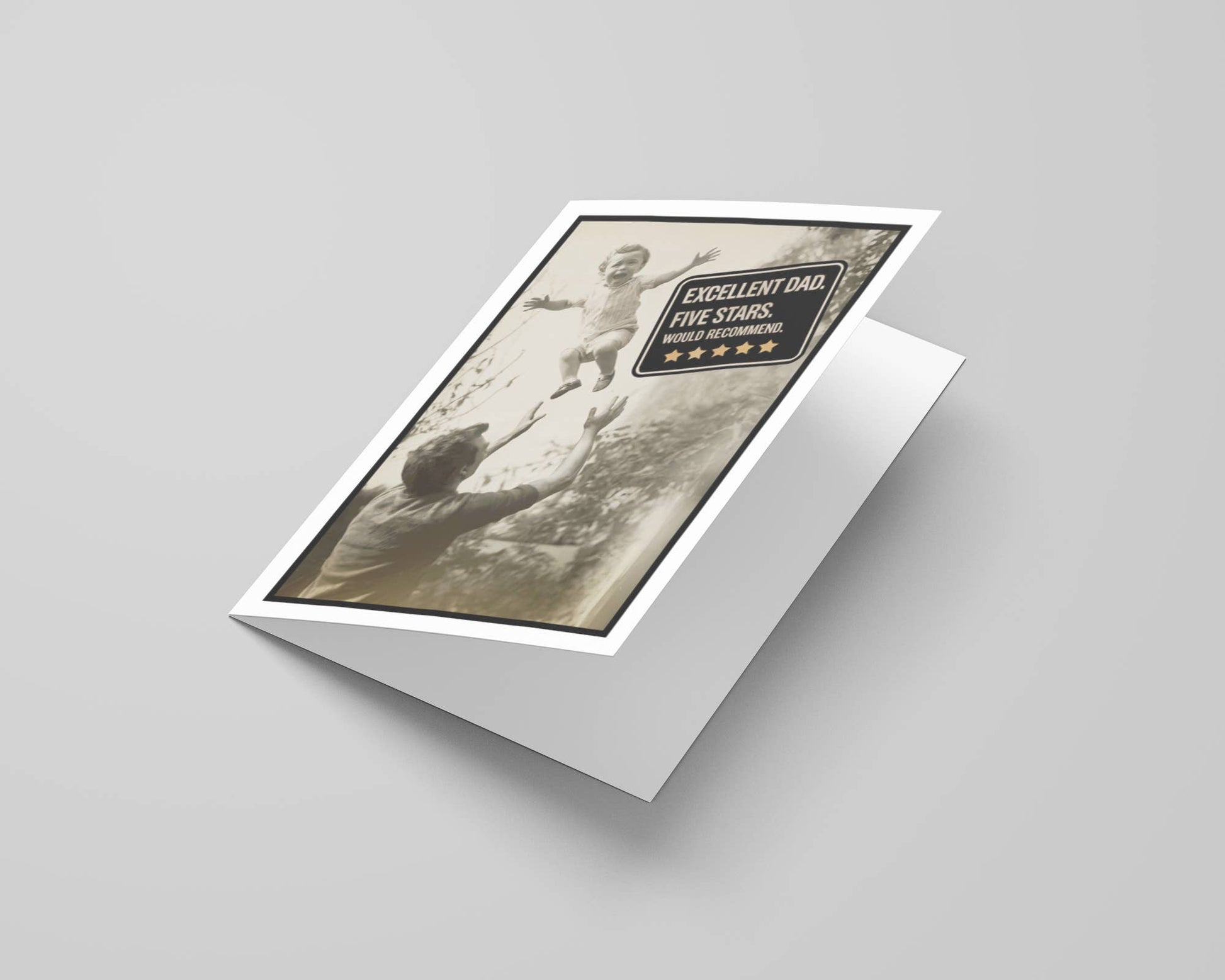 Funny Fathers Day Cards: Excellent Dad- 5 Stars
