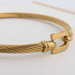 18K Gold PVD Stainless Steel Buckle Clasp Bangle Bracelet: Gold WJW