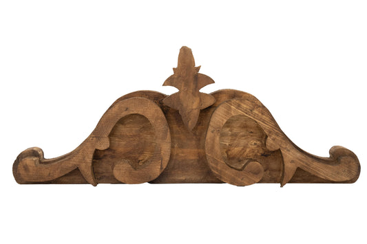 Rustic Wall Door Topper-Waxed Brown-24Lx10Hx2D