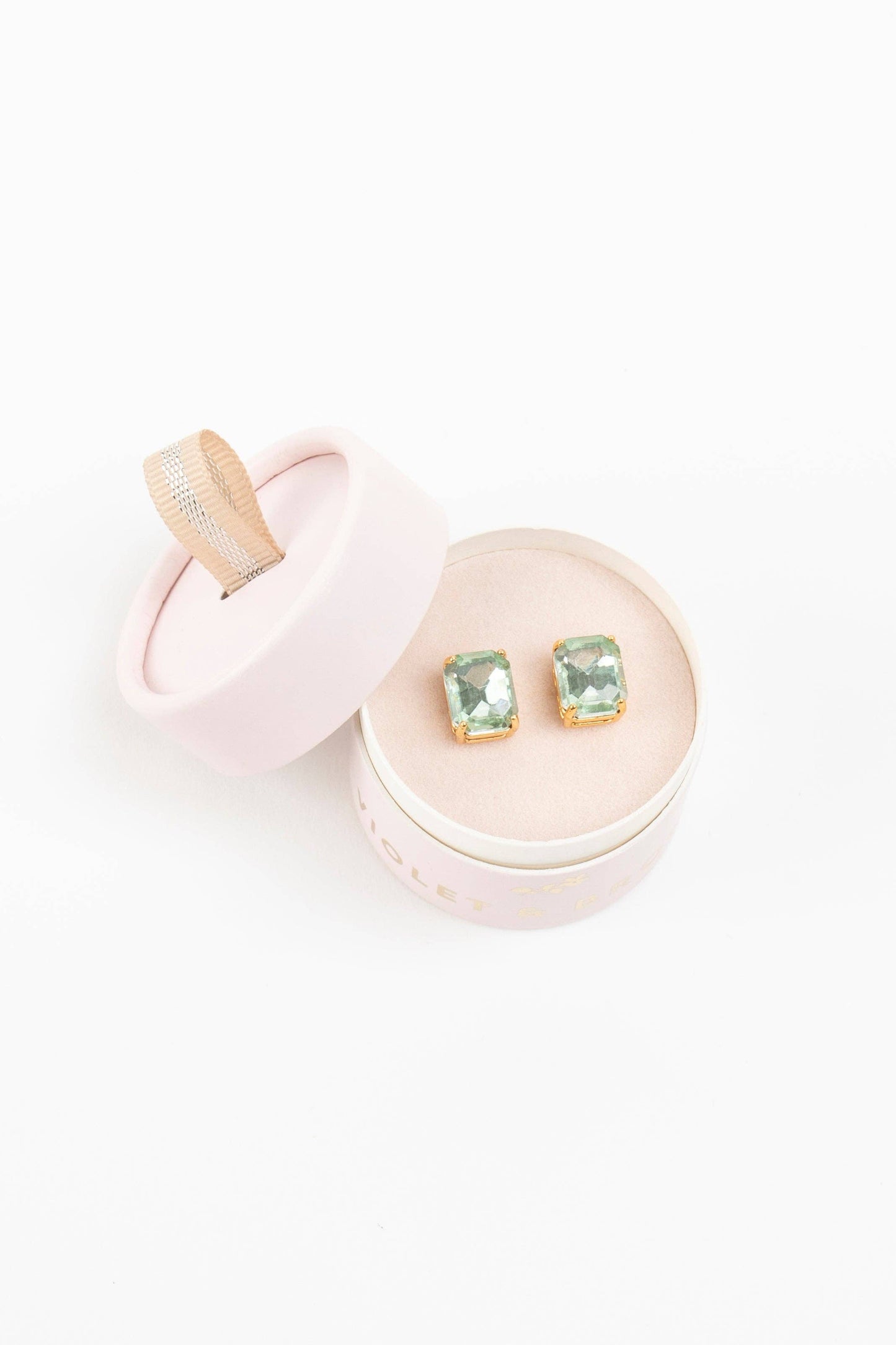 Everlyn Boxed Post Earring: Light Rose