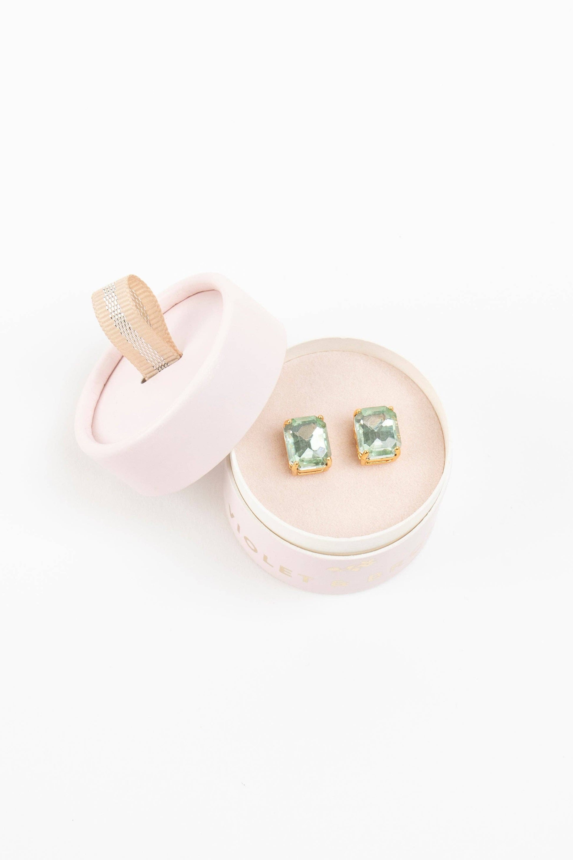 Everlyn Boxed Post Earring: Light Rose