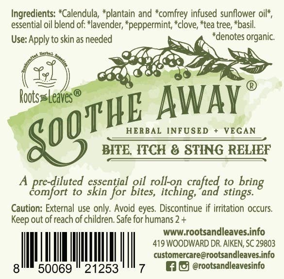 Soothe Away Roll-On | Bite, Itch & Sting Relief Roots And Leaves