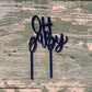 Cake Topper Dark Blue “oh baby”
