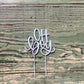 Cake Topper Light Blue “oh boy”