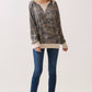 Camo Terry Knit Pullover Top: Camo/Beige - The Mustard Seed Collection, The Seed
