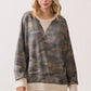Camo Terry Knit Pullover Top: Camo/Beige - The Mustard Seed Collection, The Seed
