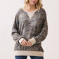 Camo Terry Knit Pullover Top: Camo/Beige - The Mustard Seed Collection, The Seed