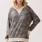 Camo Terry Knit Pullover Top: Camo/Beige - The Mustard Seed Collection, The Seed