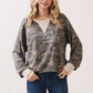 Camo Terry Knit Pullover Top: Camo/Beige - The Mustard Seed Collection, The Seed