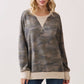 Camo Terry Knit Pullover Top: Camo/Beige - The Mustard Seed Collection, The Seed
