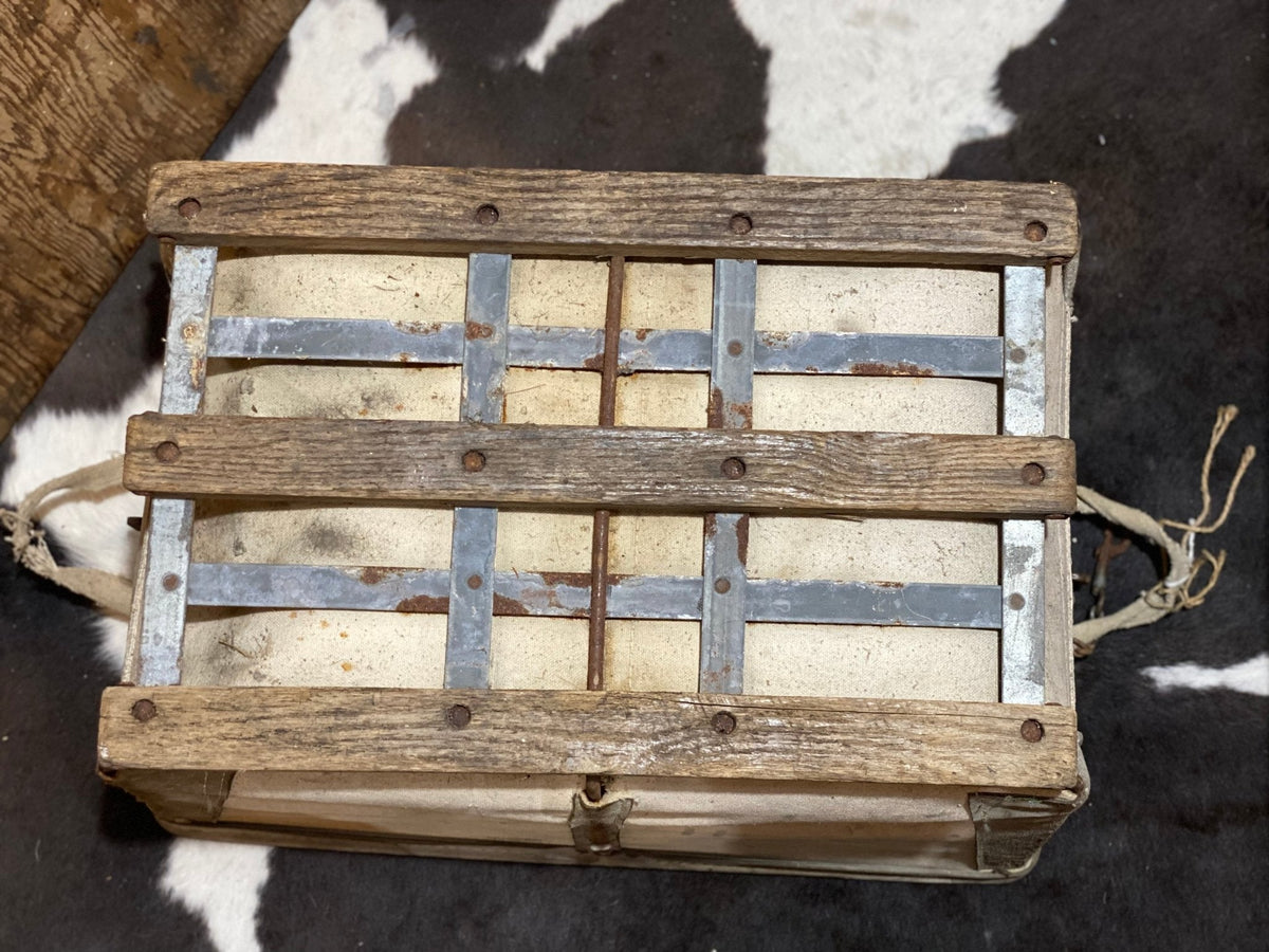 Canvas Mail Sorter with Wooden Lid - The Mustard Seed Collection, The Seed