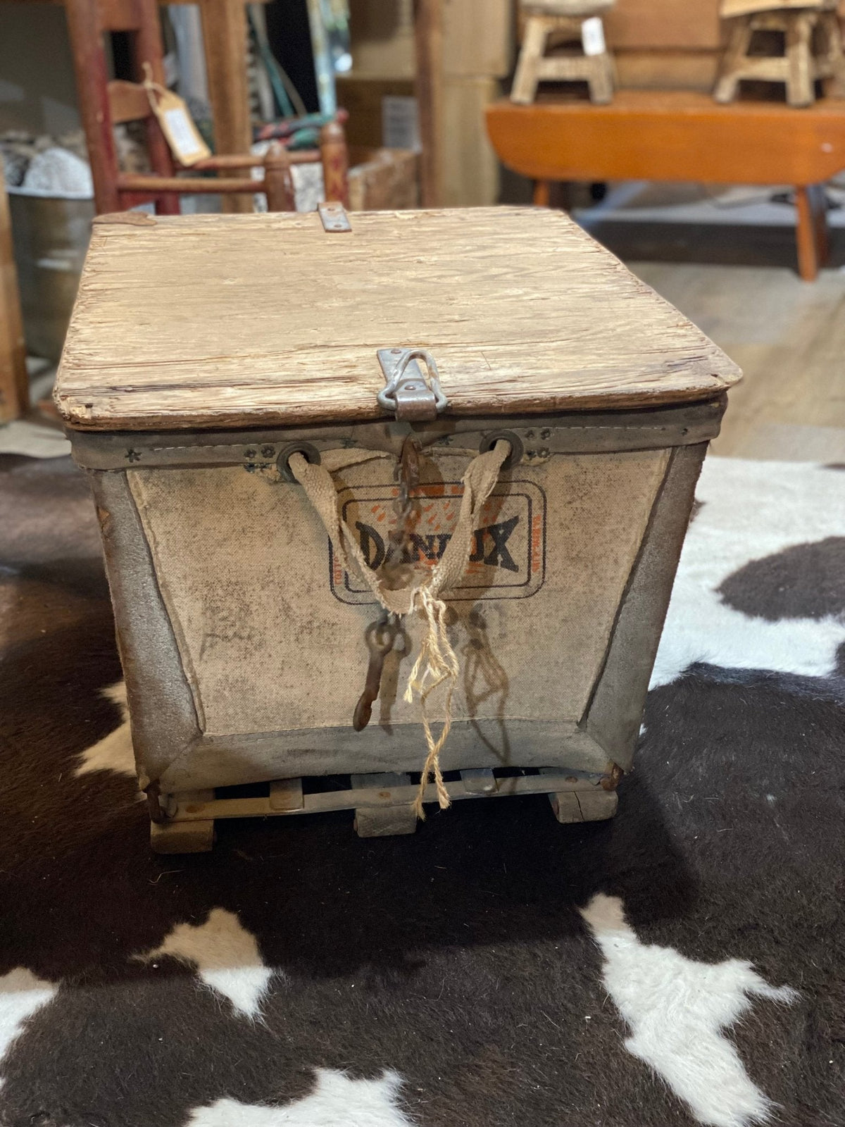 Canvas Mail Sorter with Wooden Lid - The Mustard Seed Collection, The Seed