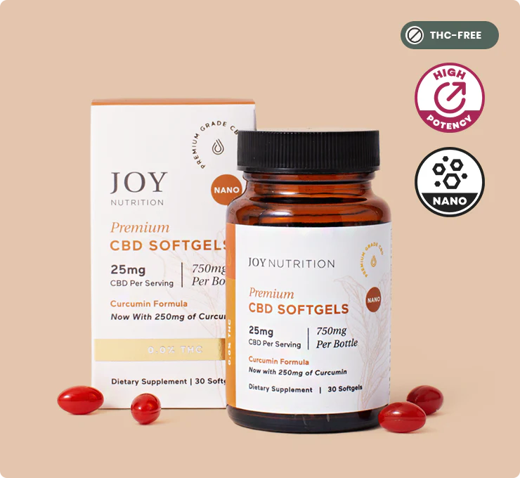 Broad Spectrum CBD Softgels with Curcumin