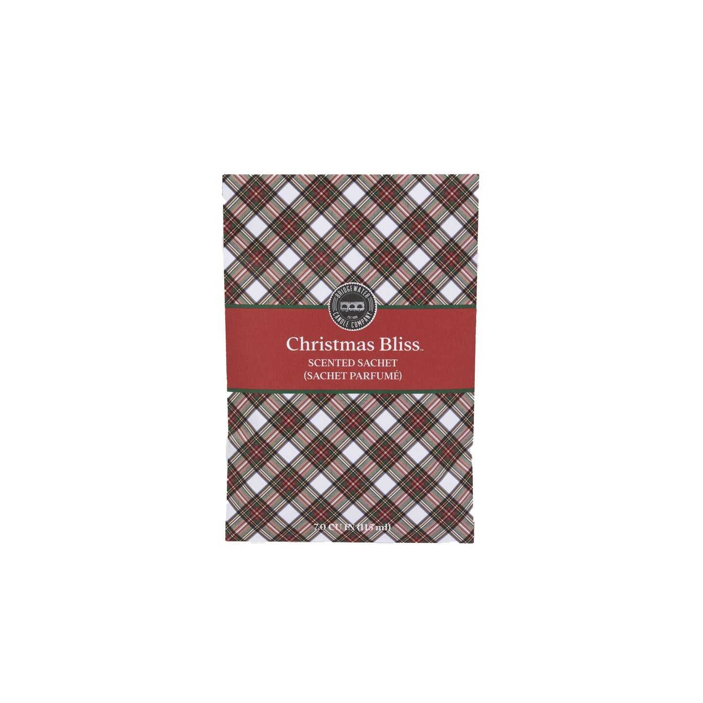 Christmas Bliss Plaid Sachet - 9 Pack | Christmas Gift Bridgewater Candle Company