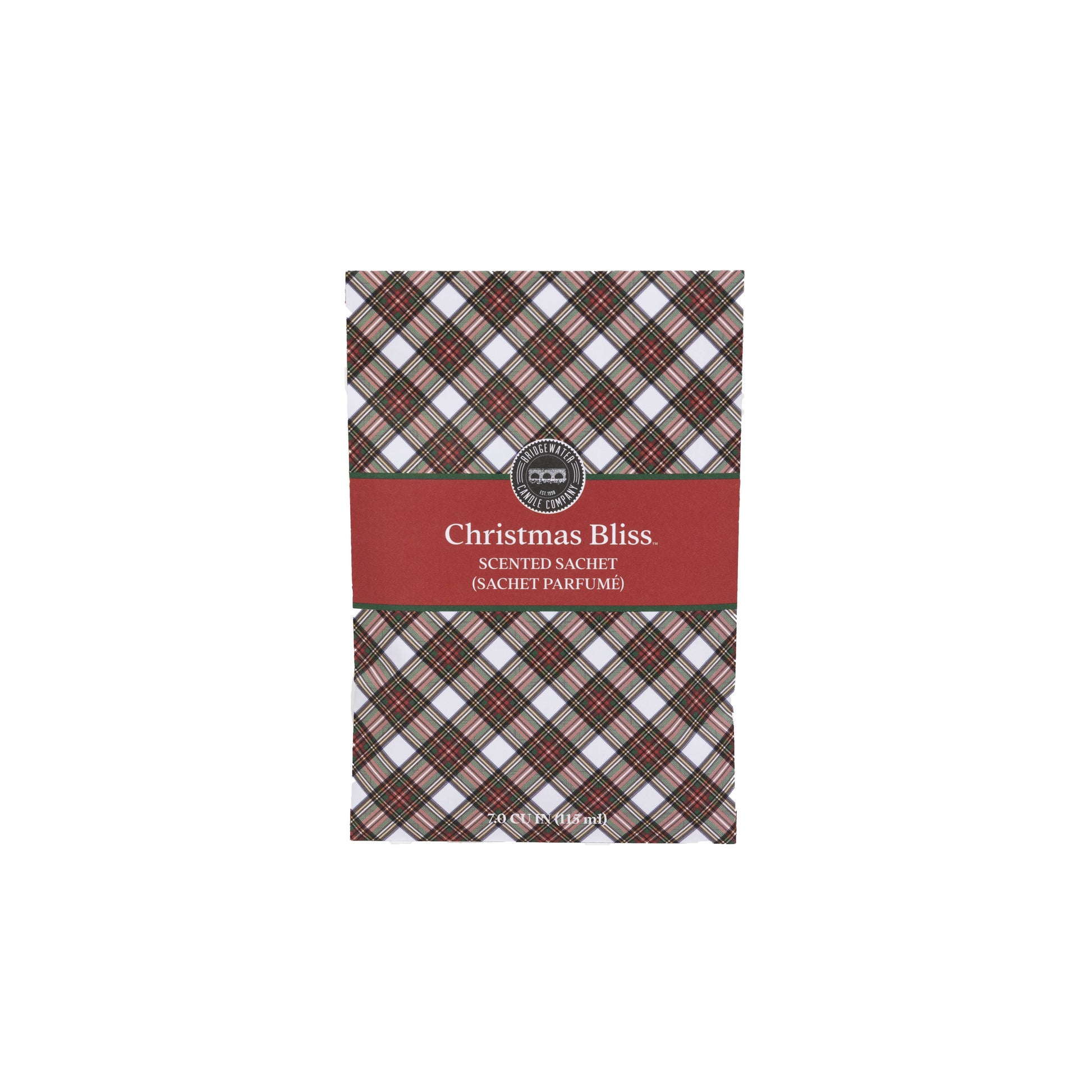 Christmas Bliss Plaid Sachet - 9 Pack | Christmas Gift Bridgewater Candle Company