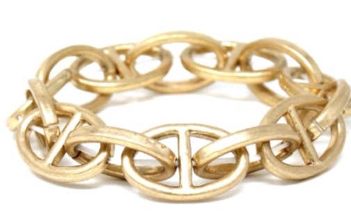 Bracelet Oval Shape Multi Metal Stretch 7”