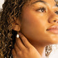 18K Gold PVD Freshwater Pearl Huggie Hoop Earrings: Gold WJW