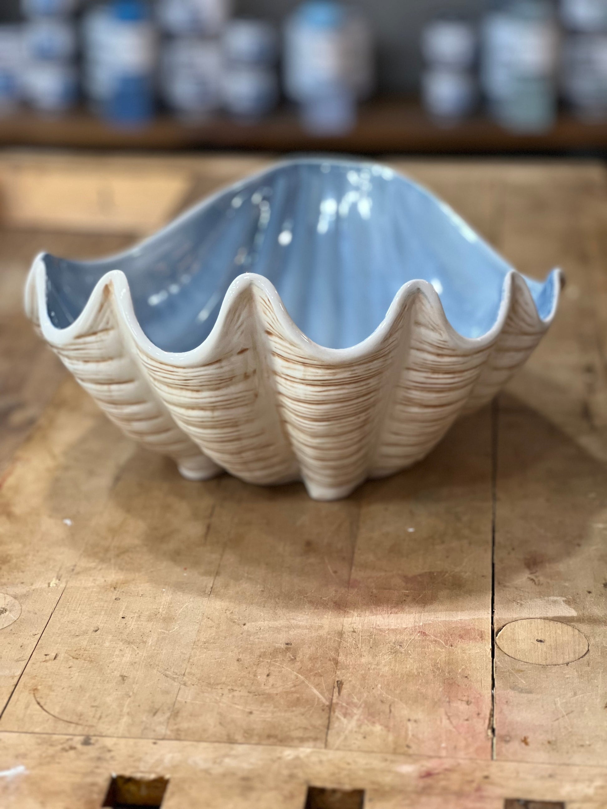 Ceramic Clam Shell Bowl
