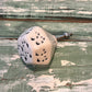 Ceramic knob ivory with black detail