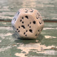 Ceramic knob ivory with black detail