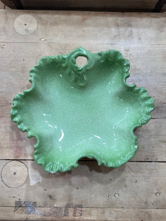 Ceramic Leaf Dish with Loop - The Mustard Seed Collection, The Seed