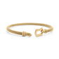 18K Gold PVD Stainless Steel Buckle Clasp Bangle Bracelet: Stainless WJW