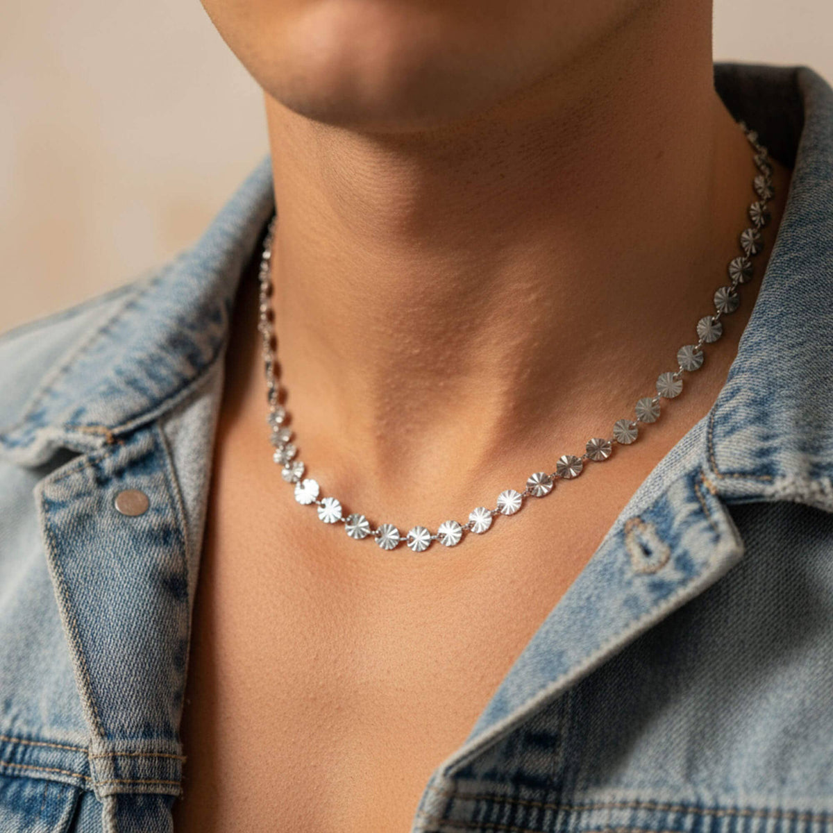 18K Gold PVD Stainless Steel Sunburst Chain Necklace: Gold / 16+2" WJW