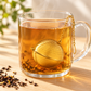 Gold Fine Mesh Tea & Herb Infuser Ball with chain Roots And Leaves