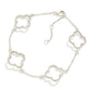 Chain Link Bracelet Featuring Rhinestone Clover Stations - The Mustard Seed Collection, The Seed