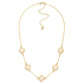 Chain Link Necklace Featuring Glass Crystal Clover Stations - The Mustard Seed Collection, The Seed