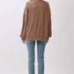 Chestnut Mixed Print Contrast Knit Long Sleeve - The Mustard Seed Collection, The Seed