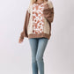 Chestnut Mixed Print Contrast Knit Long Sleeve - The Mustard Seed Collection, The Seed