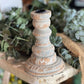 Chippy Grey-Blue Candle Holder - The Mustard Seed Collection, The Seed
