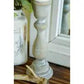 Chippy Grey Wash or White Rustic Wood Candlestick 6.75" - The Mustard Seed Collection, The Seed