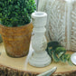 Chippy White Candlestick Mini 3" - The Mustard Seed Collection, The Seed