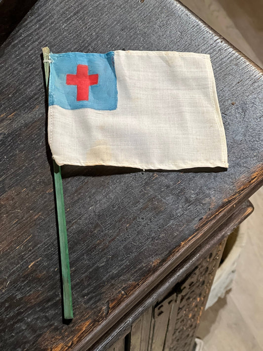 Christian Flag on Green Stick