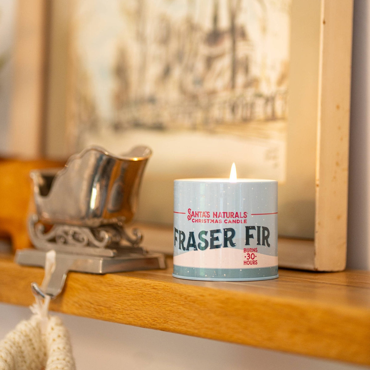 Christmas Candle in Fraser Fir 9oz - The Mustard Seed Collection, The Seed