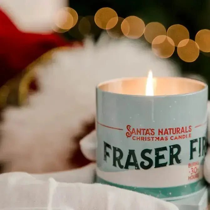 Christmas Candle in Fraser Fir 9oz - The Mustard Seed Collection, The Seed