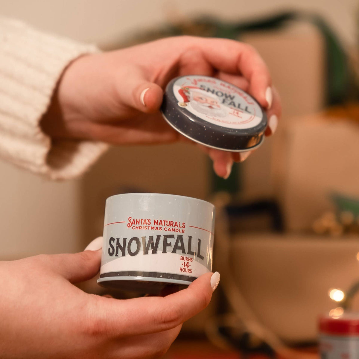 Christmas Candle in Snow Fall 3.5oz Mini - The Mustard Seed Collection, The Seed