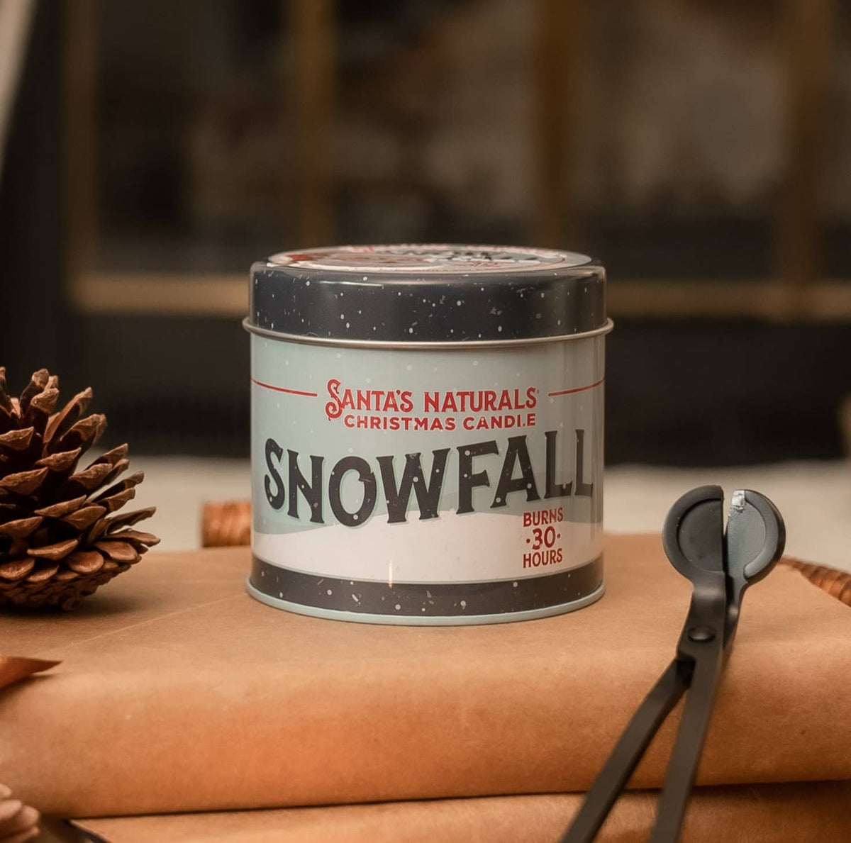 Christmas Candle in Snow Fall 9oz - The Mustard Seed Collection, The Seed