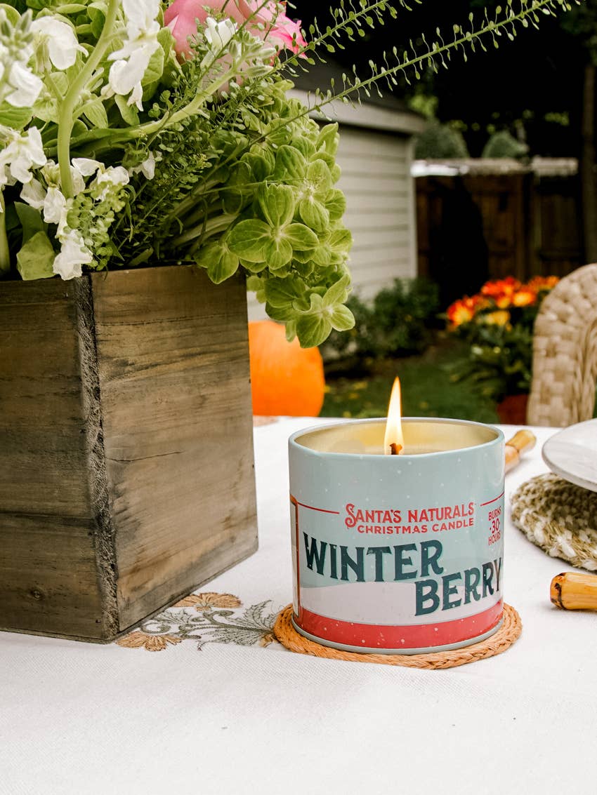 Christmas Candle in Winter Berry 9oz - The Mustard Seed Collection, The Seed