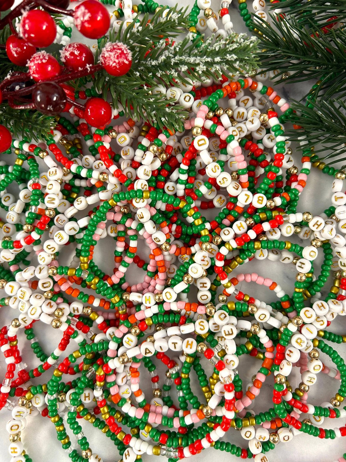 Christmas Holiday Stretchy Bracelets - The Mustard Seed Collection, The Seed
