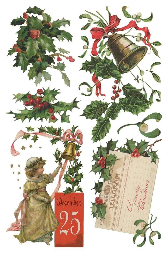Christmas Joy IOD Transfer 8X12 Pad - The Mustard Seed Collection, The Seed