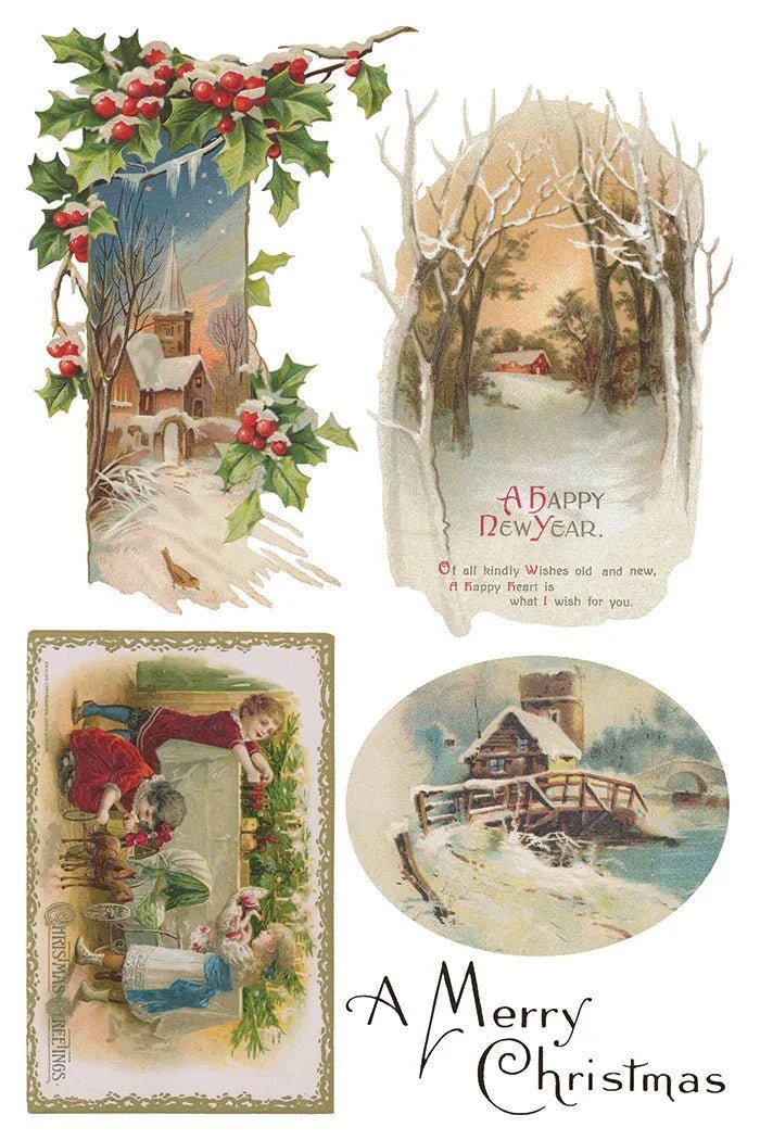 Christmas Joy IOD Transfer 8X12 Pad - The Mustard Seed Collection, The Seed