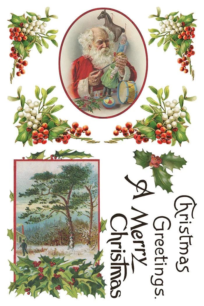 Christmas Joy IOD Transfer 8X12 Pad - The Mustard Seed Collection, The Seed