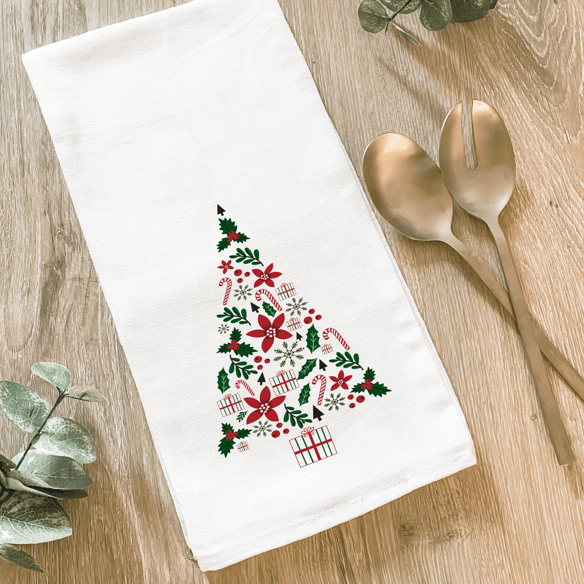 Christmas Tree - Cotton Tea Towel - The Mustard Seed Collection, The Seed